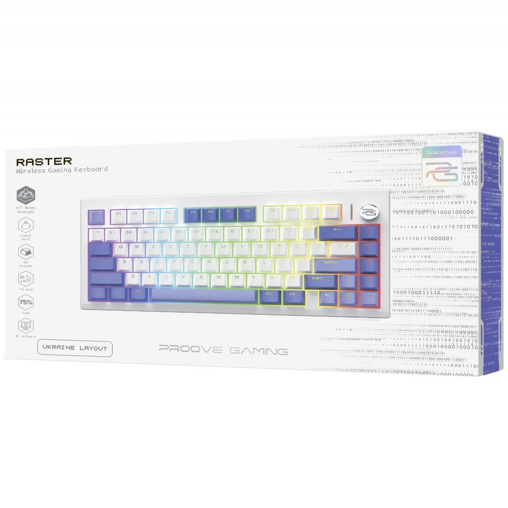 Бездротова клавіатура Proove Gaming Raster (Ukraine Layout) — Придбати в Україні - фото 1
