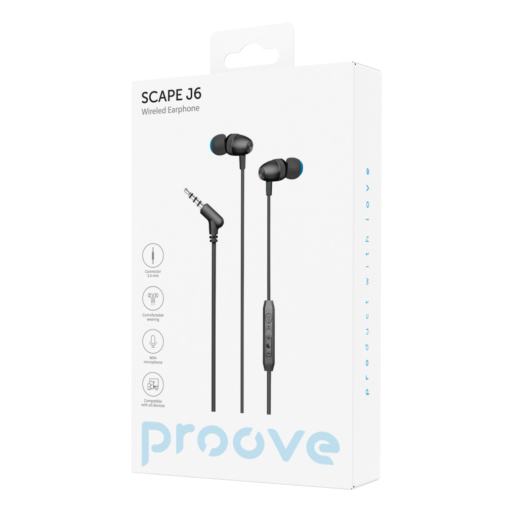 Дротові навушники Proove Scape J6 (3.5mm) — Придбати в Україні - фото 1