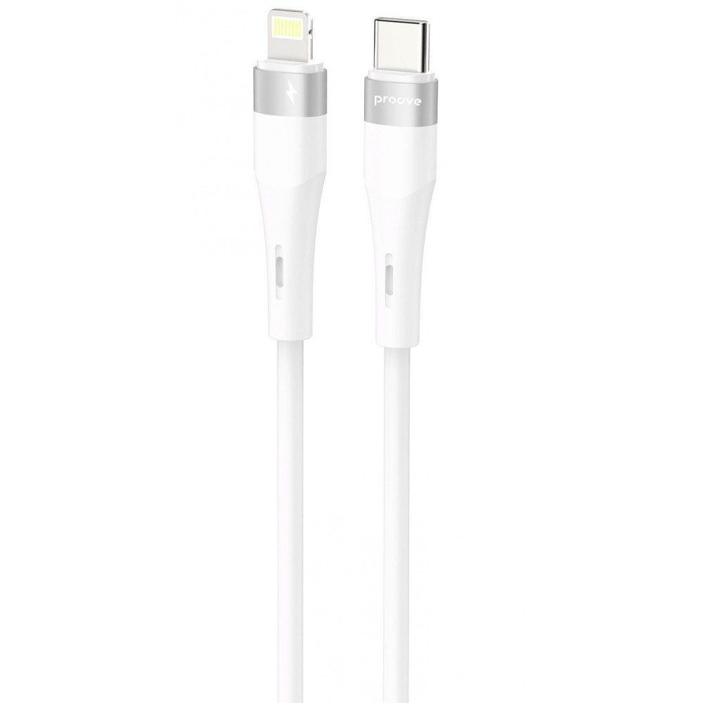 Кабель Proove Light Silicone Plus Type-C to Lightning 27W (1m) white на малюнкі №1