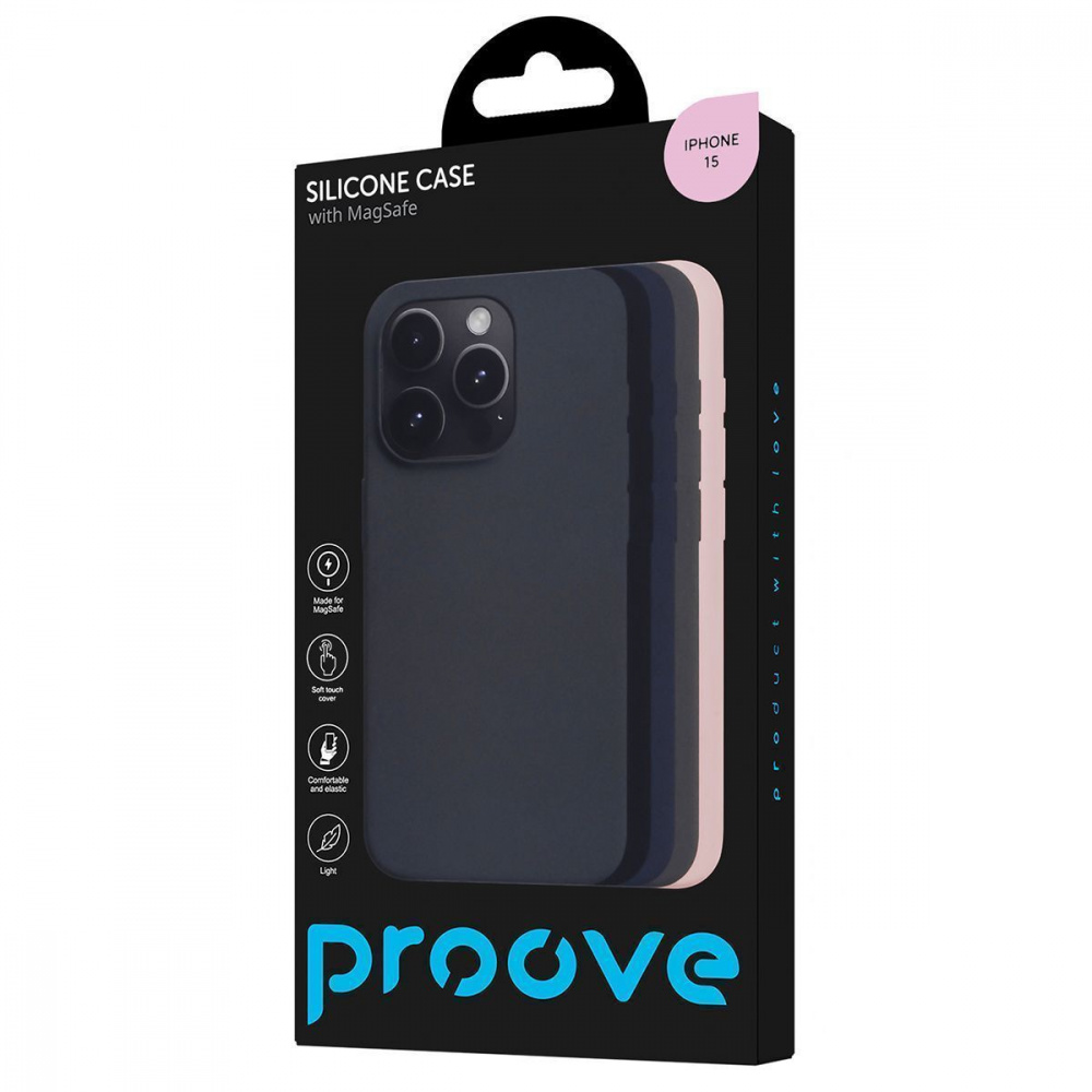 Чехол Proove Silicone Case with Magnetic Ring iPhone 15 - фото 1