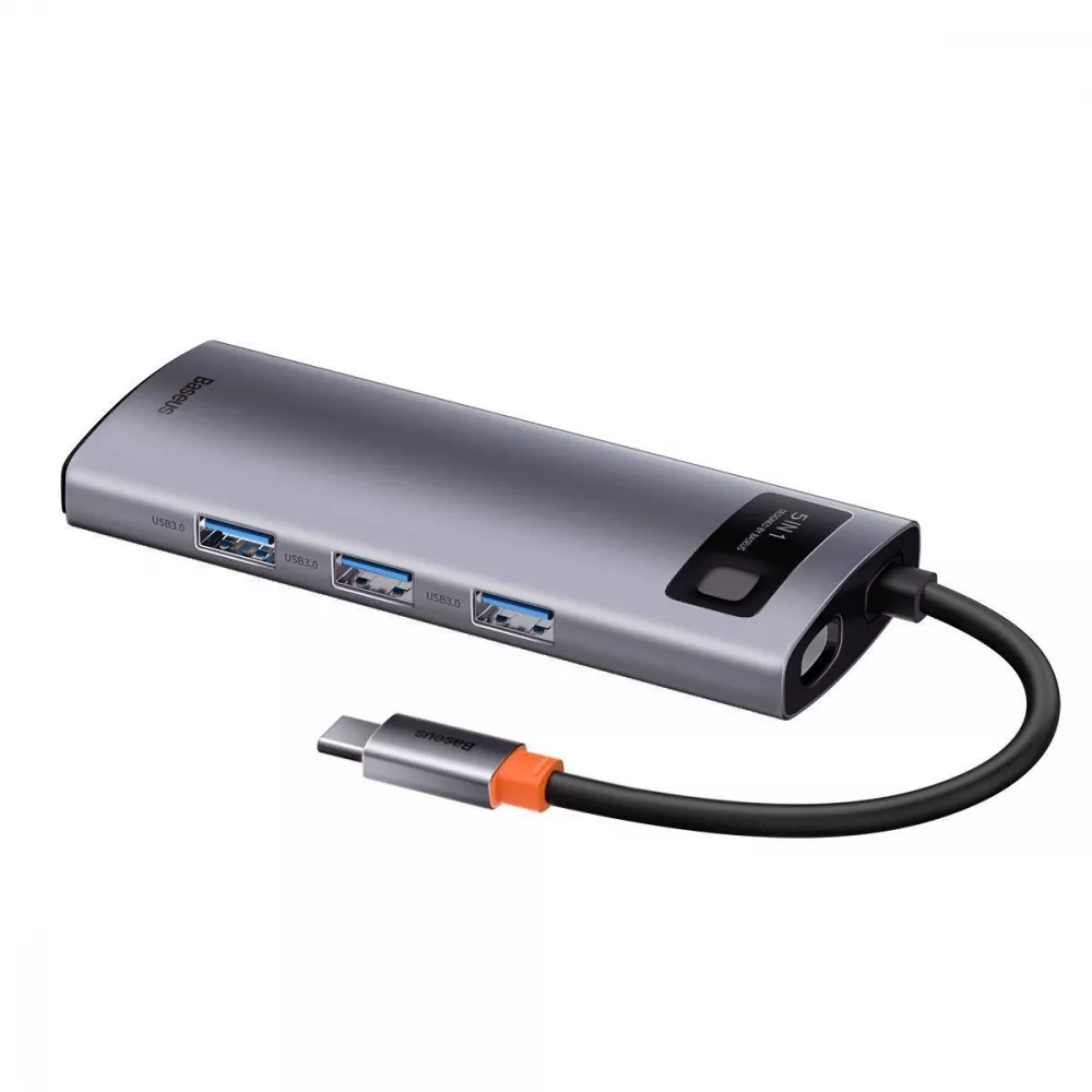 USB-Хаб Baseus Metal Gleam Series 5-in-1 Type-C — Придбати в Україні - фото 6