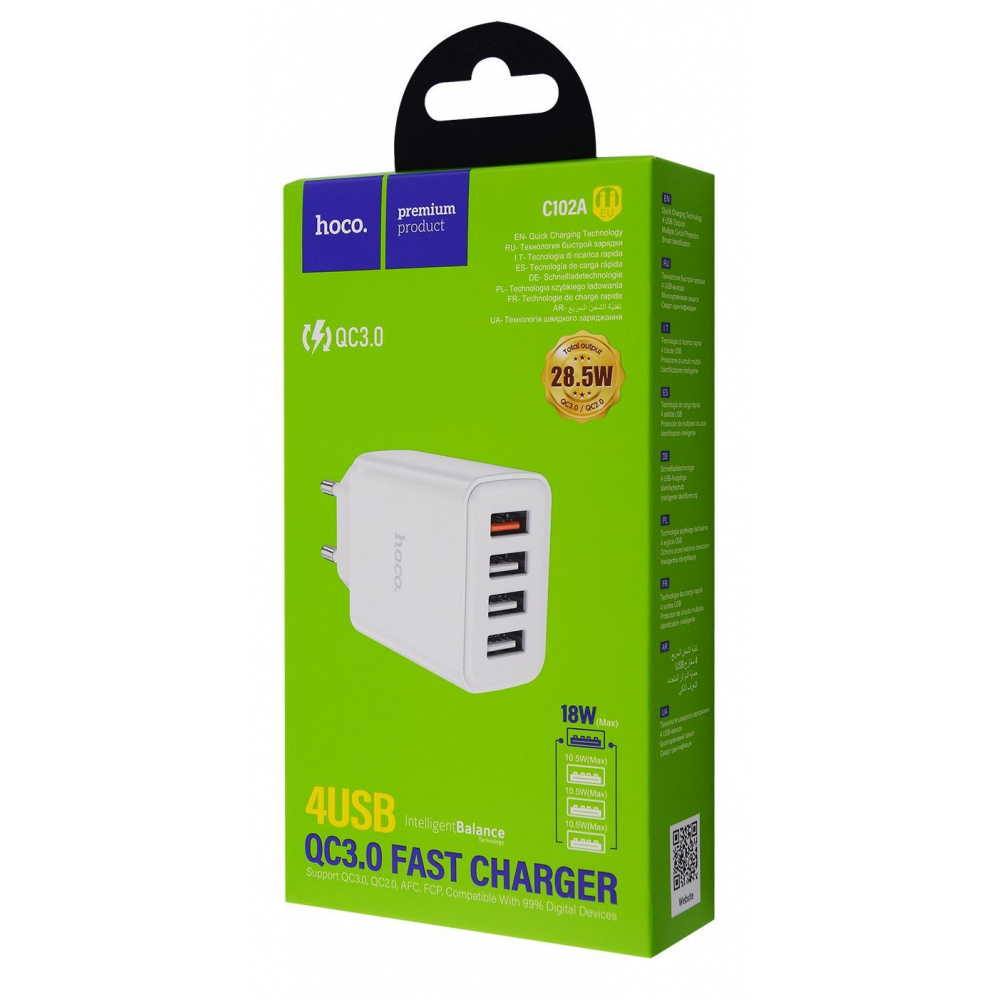МЗП Hoco C102A (4 USB) — Придбати в Україні