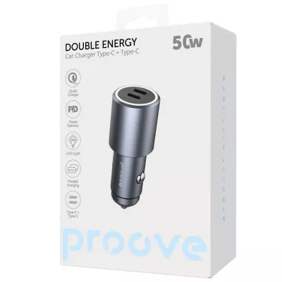 АЗП Proove Double Energy 50W (Type-C + Type-C) — Придбати в Україні