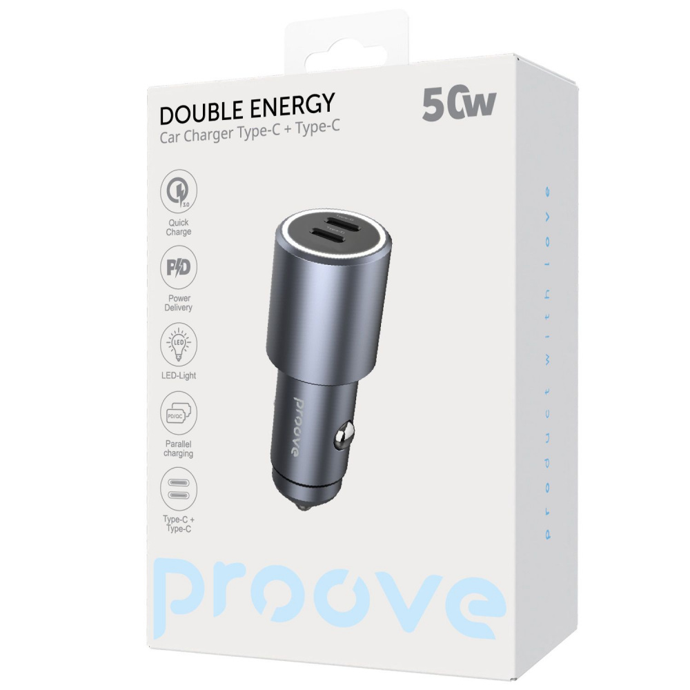 АЗП Proove Double Energy 50W (Type-C + Type-C) — Придбати в Україні - фото 1