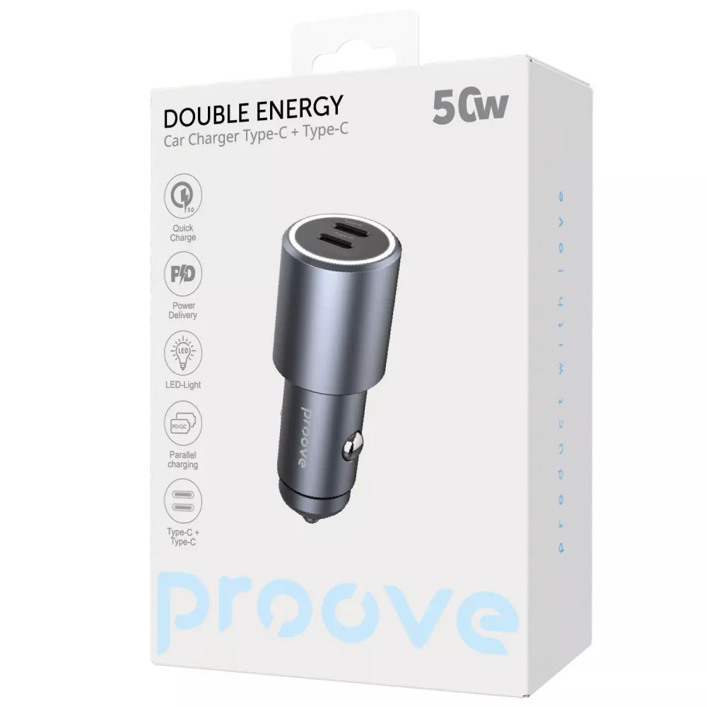 АЗУ Proove Double Energy 50W (Type-C + Type-C) - фото 1