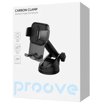 Автомобільний тримач Proove Carbon Clamp Suction Type Car Mount — Придбати в Україні