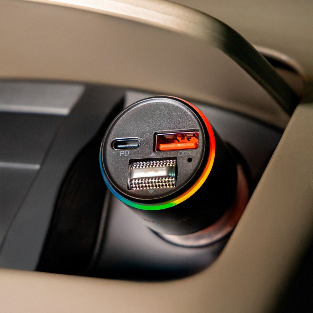 Автомобильное ЗУ Proove FM Launcher Power Drive 30W (PD+QC3.0) Type-C+USB+AUX - фото 5
