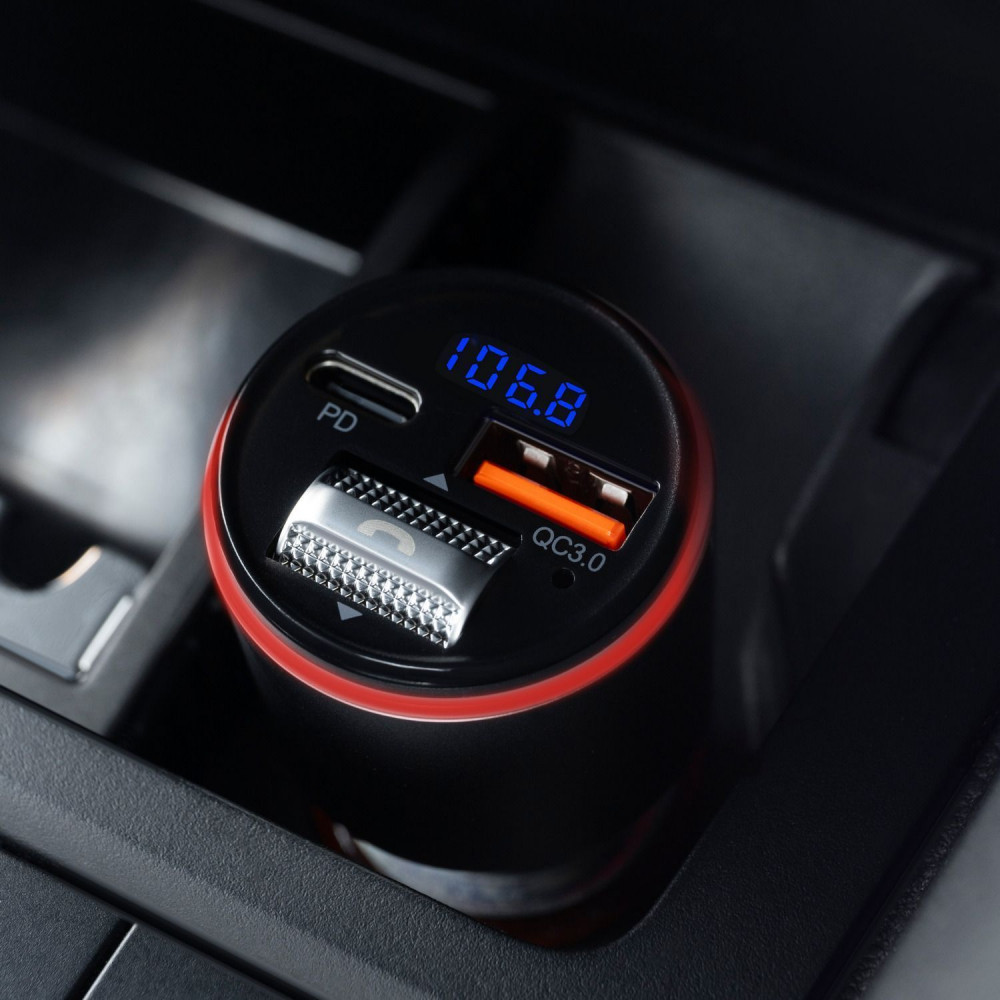 Автомобильное ЗУ Proove FM Launcher Power Drive 30W (PD+QC3.0) Type-C+USB+AUX - фото 9
