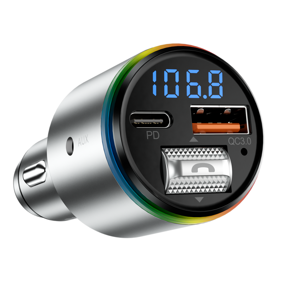Автомобильное ЗУ Proove FM Launcher Power Drive 30W (PD+QC3.0) Type-C+USB+AUX - фото 2