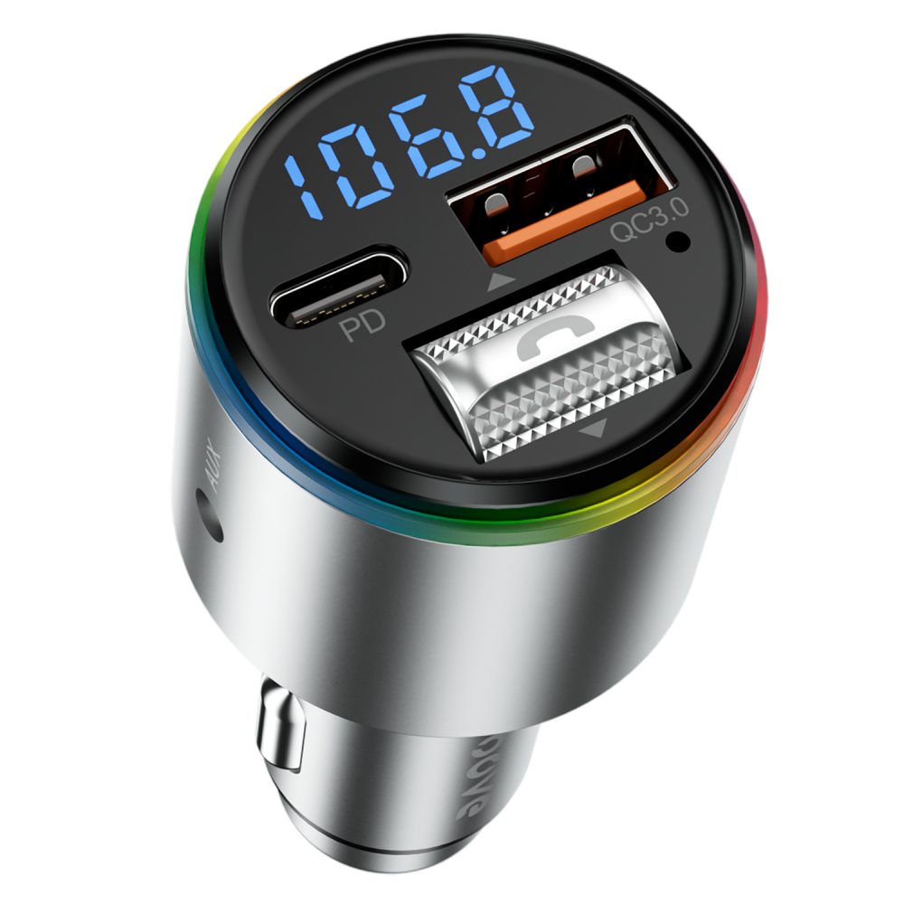 Автомобильное ЗУ Proove FM Launcher Power Drive 30W (PD+QC3.0) Type-C+USB+AUX - фото 3