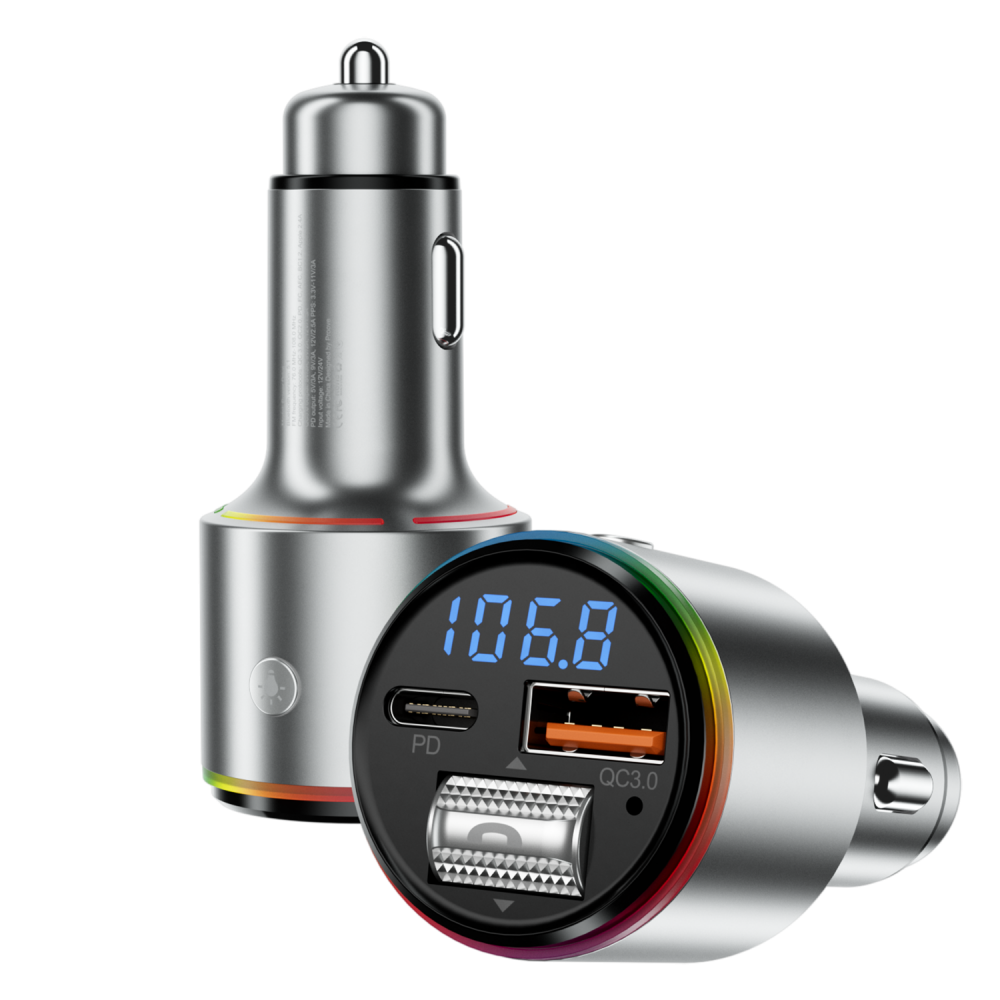 Автомобильное ЗУ Proove FM Launcher Power Drive 30W (PD+QC3.0) Type-C+USB+AUX - фото 4