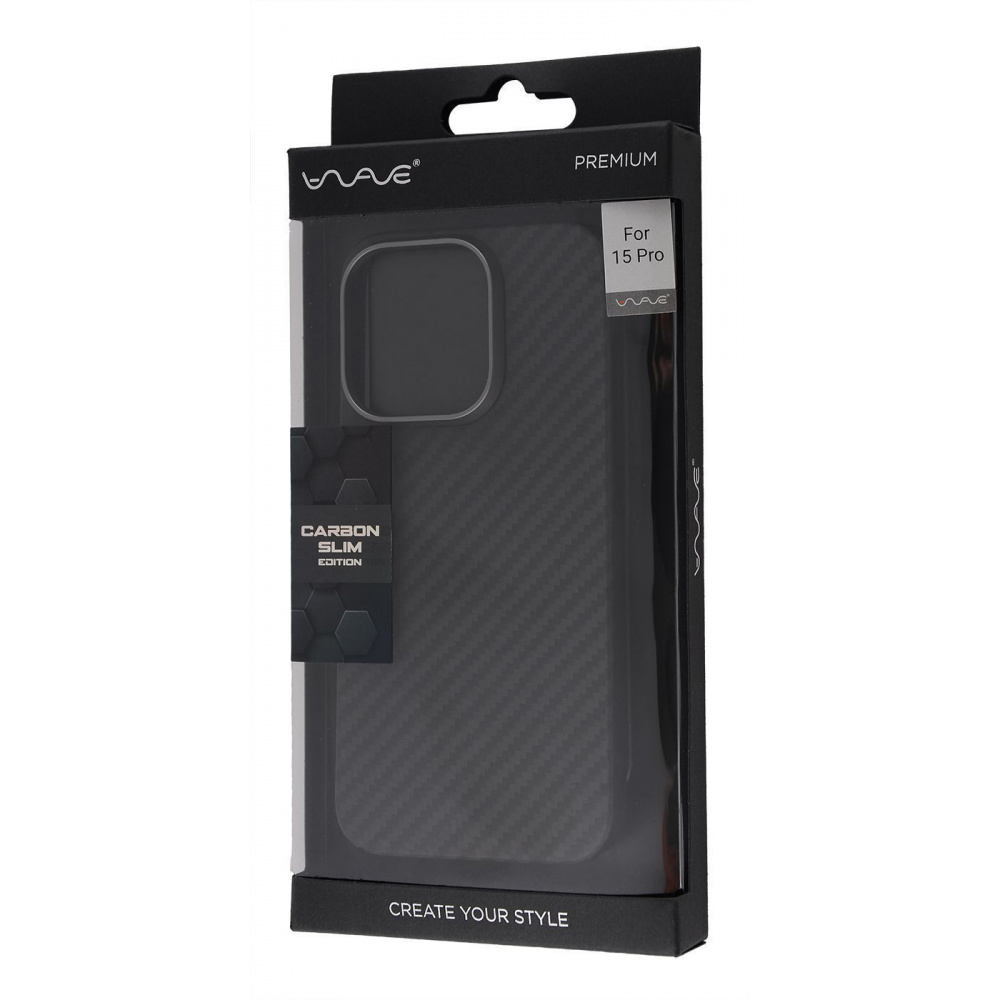Чохол WAVE Premium Carbon Slim with Magnetic Ring iPhone 15 Pro — Придбати в Україні