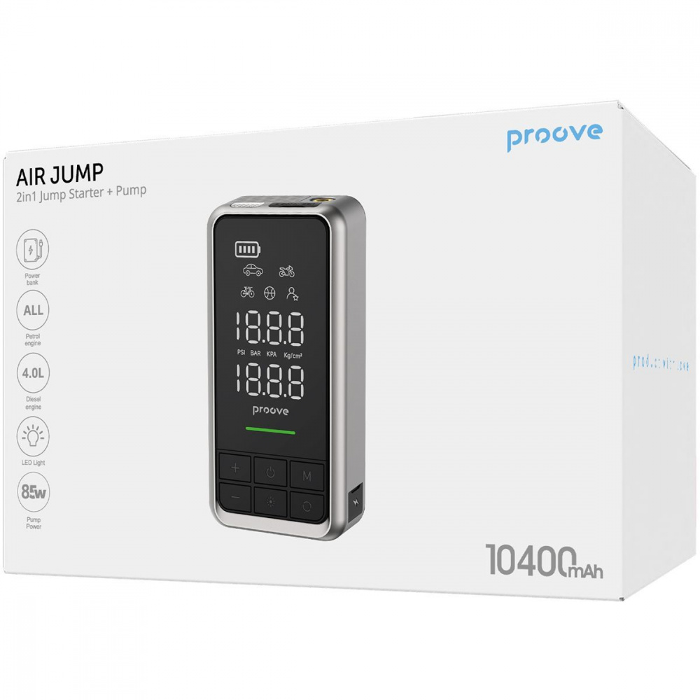 Пусковий Пристрій + Насос Proove Air Jump 10400mAh 1000A — Придбати в Україні - фото 1