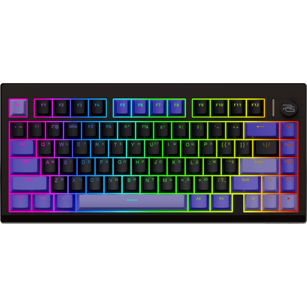 Бездротова клавіатура Proove Gaming Raster (Ukraine Layout) black/purple