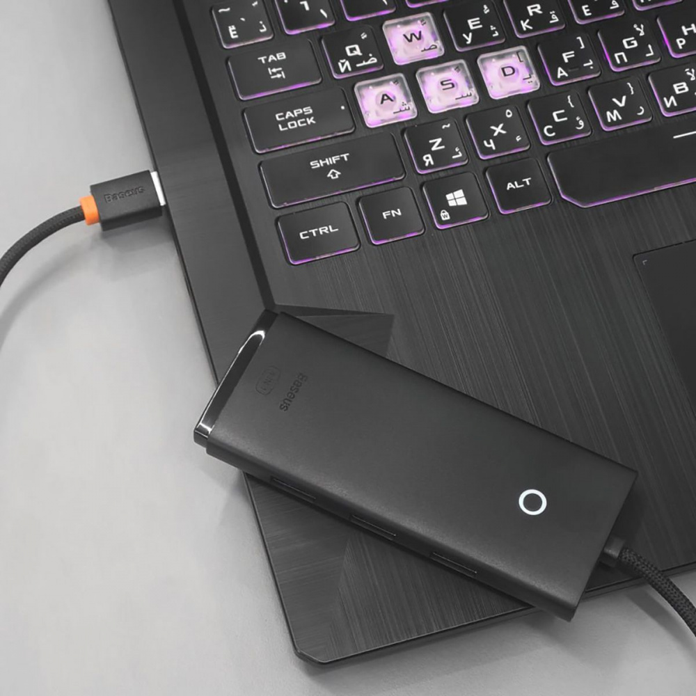 USB-Хаб Baseus Lite Series 4-in-1 (Type-C to USB 3.0*4) (0.25m) — Придбати в Україні - фото 3