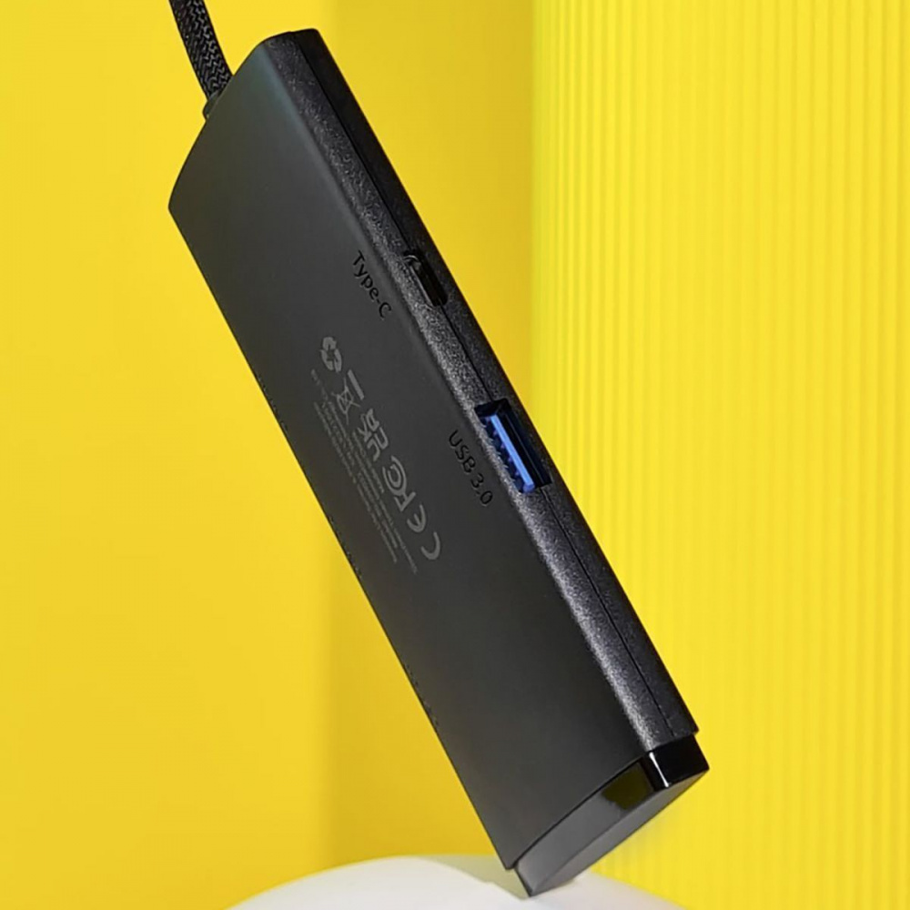 USB-Хаб Baseus Lite Series 4-in-1 (Type-C to USB 3.0*4) (0.25m) — Придбати в Україні - фото 4