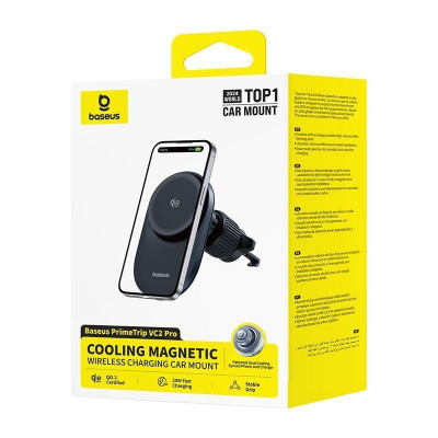 Автомобільний тримач з Бездротовим ЗП Baseus PrimeTrip VC2 Pro Qi2.2 25W — Придбати в Україні