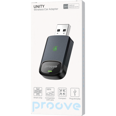Бездротовий адаптер Proove Unity 2in1 (CarPlay / Android Auto) — Придбати в Україні