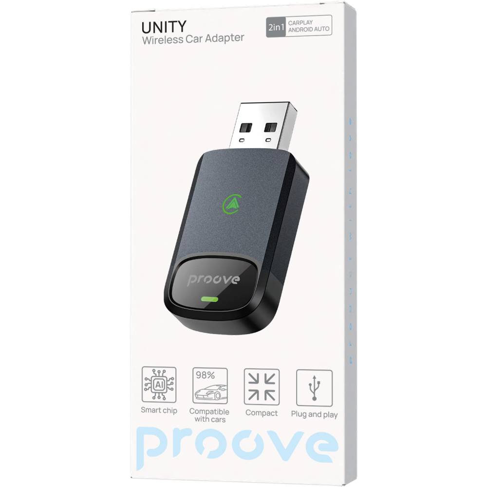 Бездротовий адаптер Proove Unity 2in1 (CarPlay / Android Auto) — Придбати в Україні - фото 1