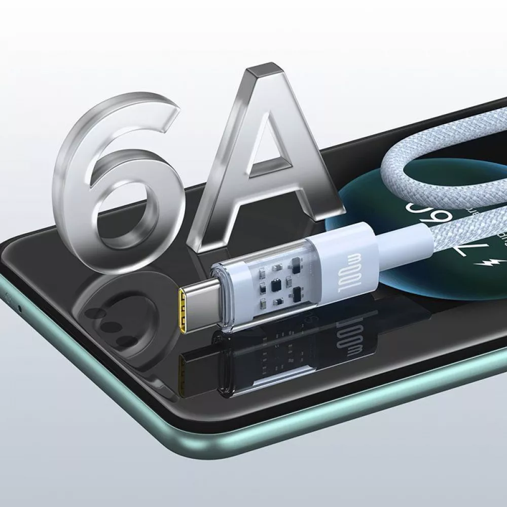 Кабель Baseus Gem Fast-Charging Type-C 100W 1m - фото 8
