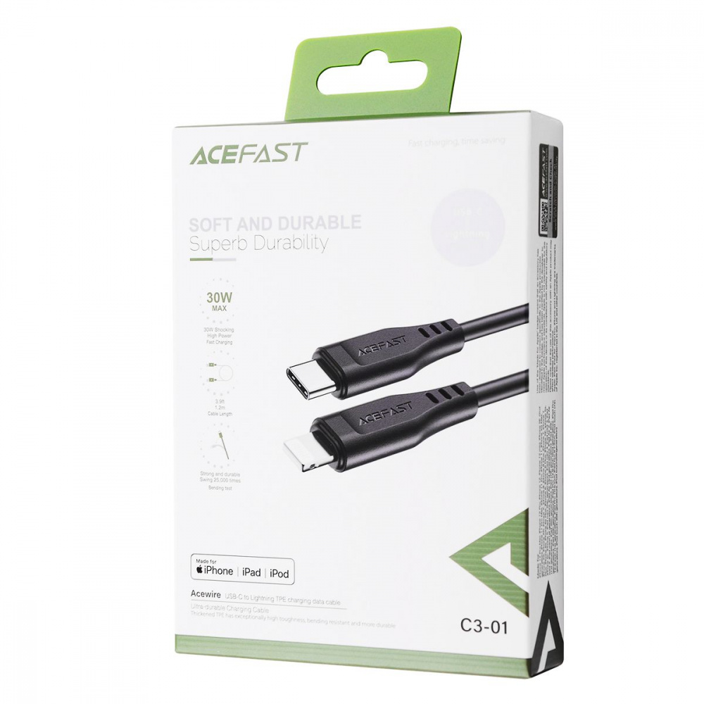 Кабель Acefast C3-01 Type-C to Lightning 30W (1.2m) — Придбати в Україні