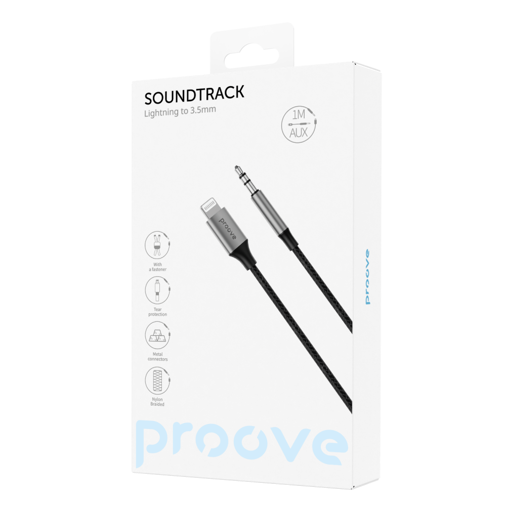 Кабель AUX Proove SoundTrack Lightning to 3.5mm (1m) - фото 1