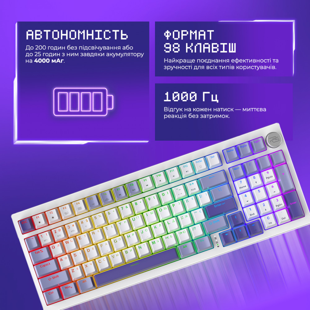 Бездротова клавіатура Proove Gaming Slicker (Ukraine Layout) — Придбати в Україні - фото 9