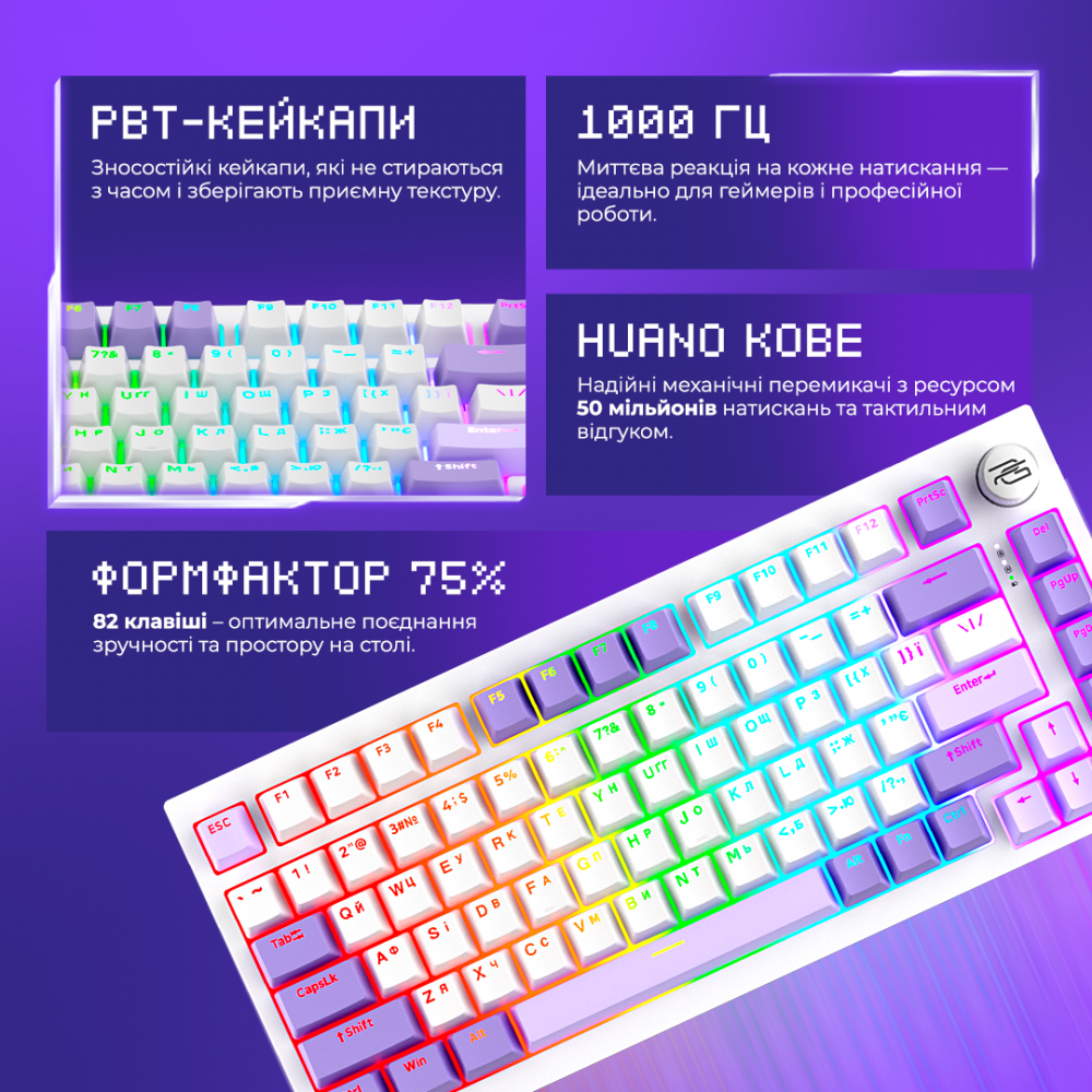 Беспроводная клавиатура Proove  Gaming Coupe (Ukraine Layout) - фото 4