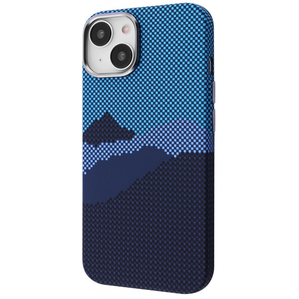 Чехол WAVE Gleam Case with Magnetic Ring iPhone 14 blue mountain на картинке №1