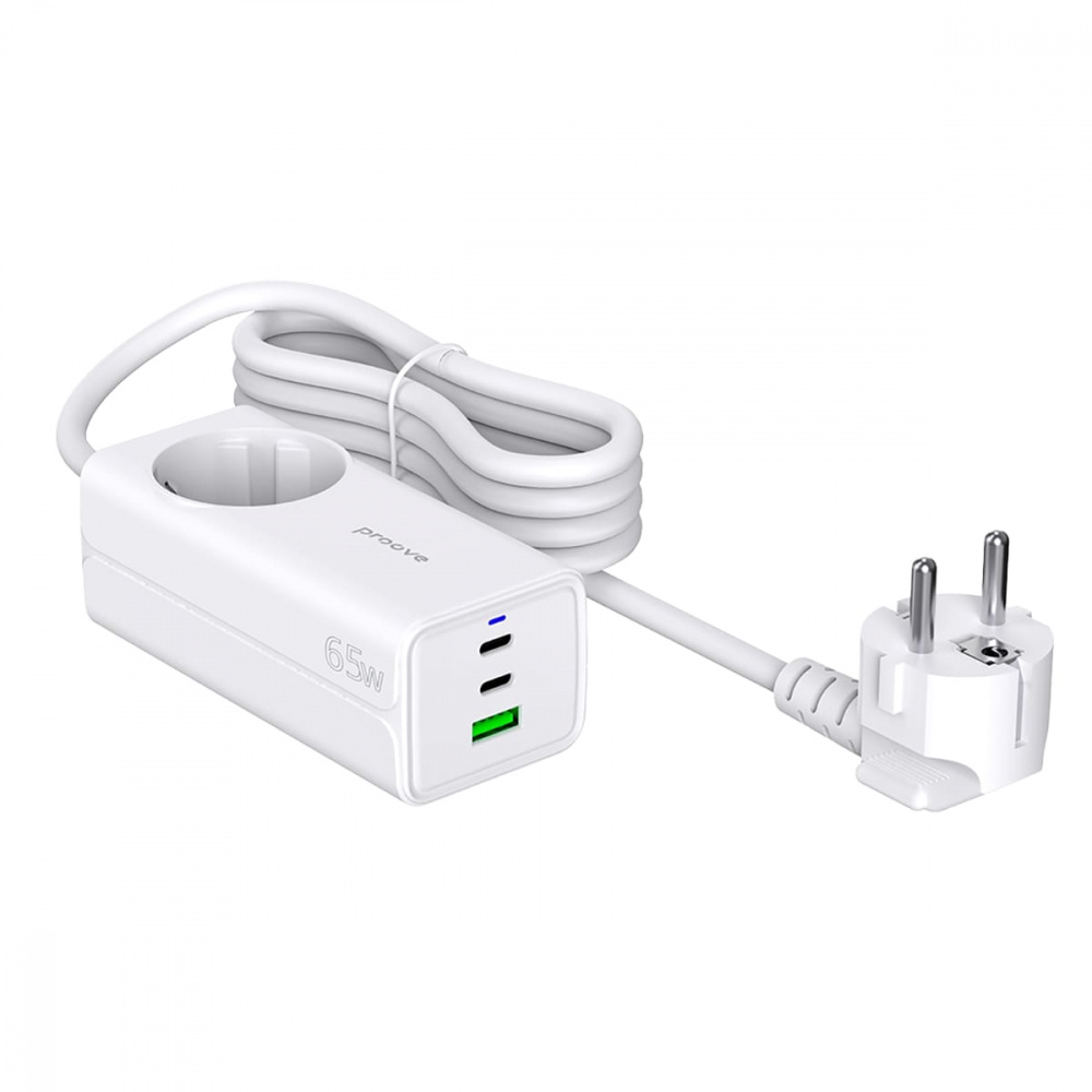 Мережевий фільтр Proove Power Strip PD-02 65W (2 Type-C + 1USB) — Придбати в Україні - фото 6