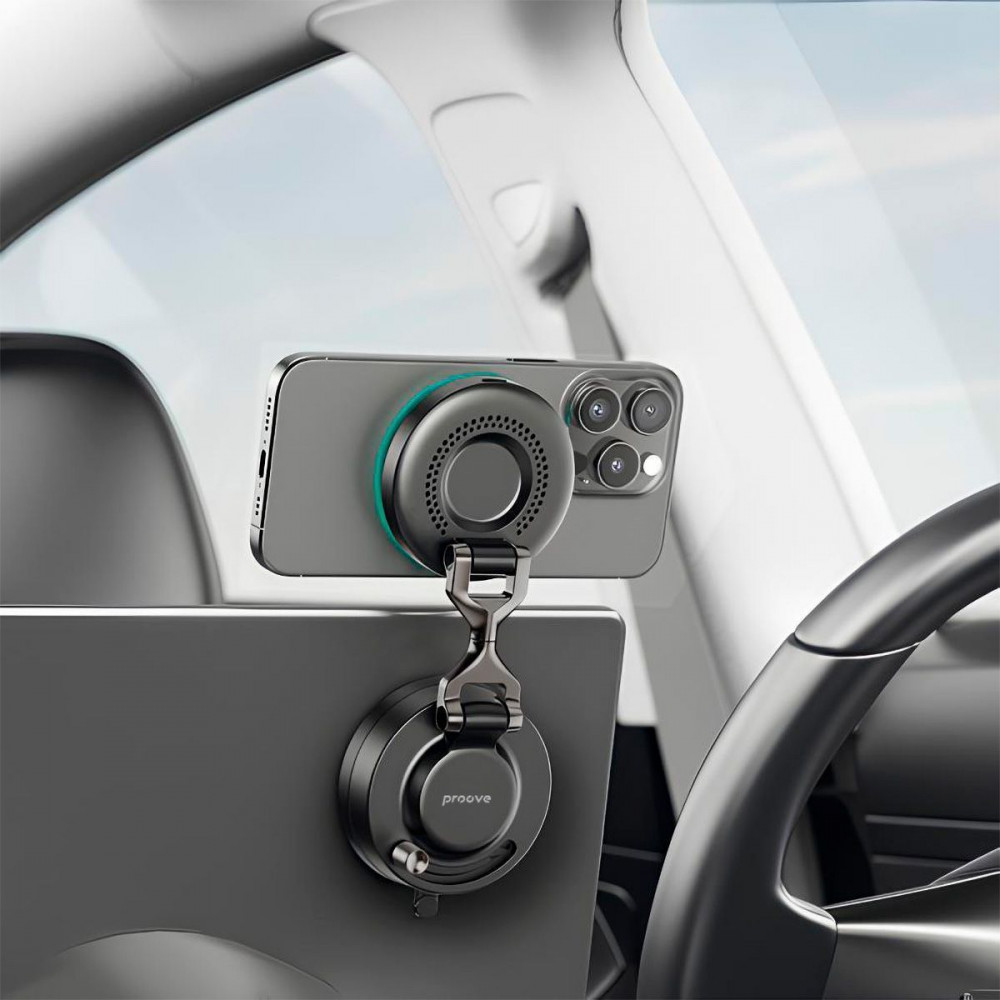 Автомобільний тримач з Бездротовим ЗП Proove JetLock Qi2.2 25W — Придбати в Україні - фото 5
