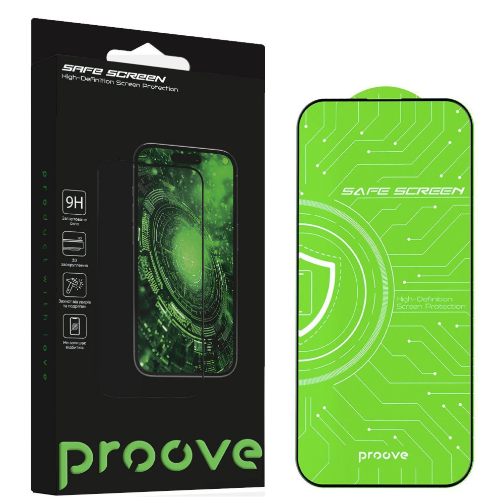 Захисне скло Proove Safe Screen iPhone Xs Max/11 Pro Max black (PGPSS1I11PM1) Чорний на малюнкі №4