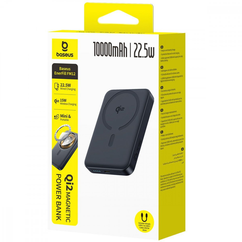 Портативна Батарея Baseus EnerFill FM12 Qi2 10000mAh 22.5W — Придбати в Україні