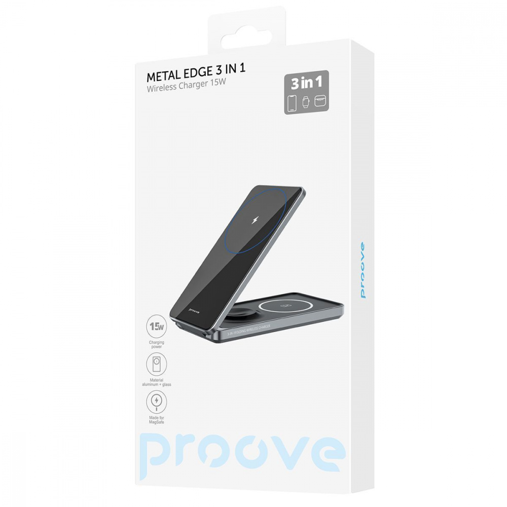 Бездротовий ЗП Proove Metal Edge 3 in 1 — Придбати в Україні - фото 1