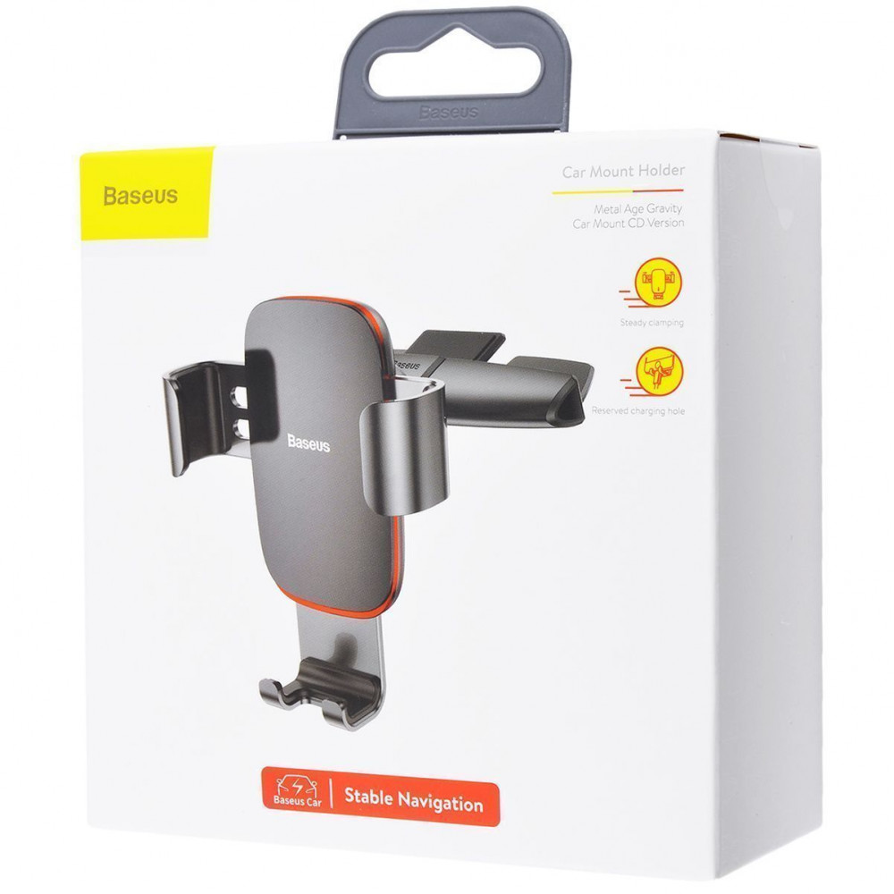 Автомобільний тримач Baseus Metal Age Gravity Car Mount CD Version black на малюнкі №2