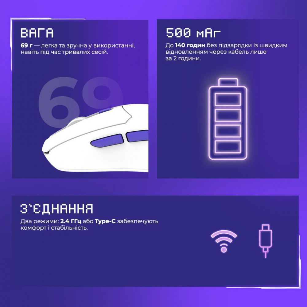 Бездротова ігрова миша Proove Gaming Everon black