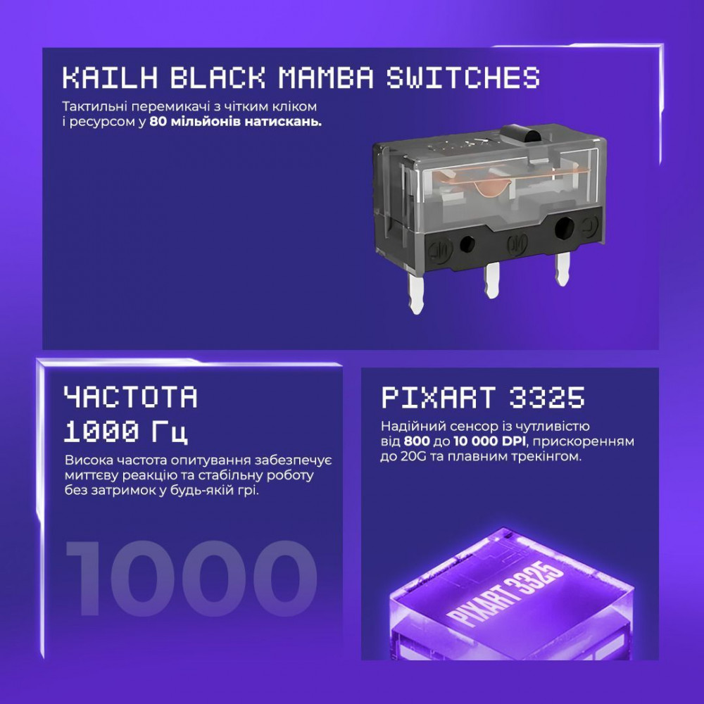 Бездротова ігрова миша Proove Gaming Everon black