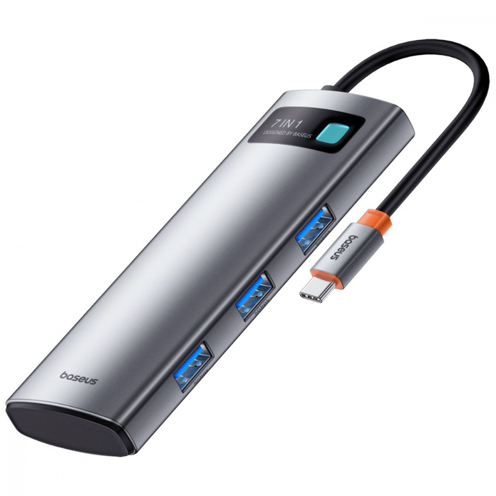 Type-C-Хаб Baseus Metal Gleam Series 7-Port (Type-C to HDMI4K 60Hz+3xUSB3.0+PD+SD/TF) — Придбати в Україні - фото 4
