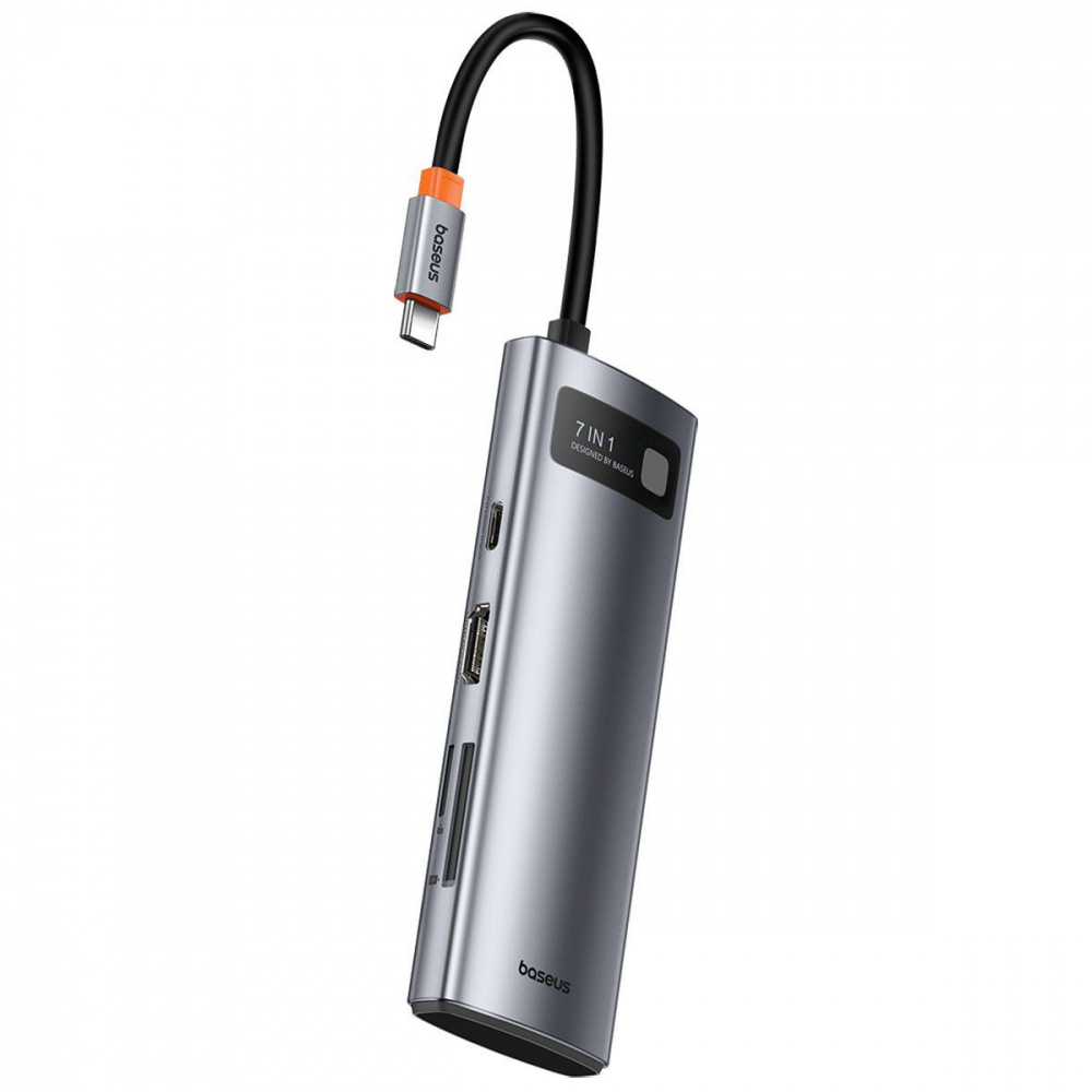 Type-C-Хаб Baseus Metal Gleam Series 7-Port (Type-C to HDMI4K 60Hz+3xUSB3.0+PD+SD/TF) — Придбати в Україні - фото 6