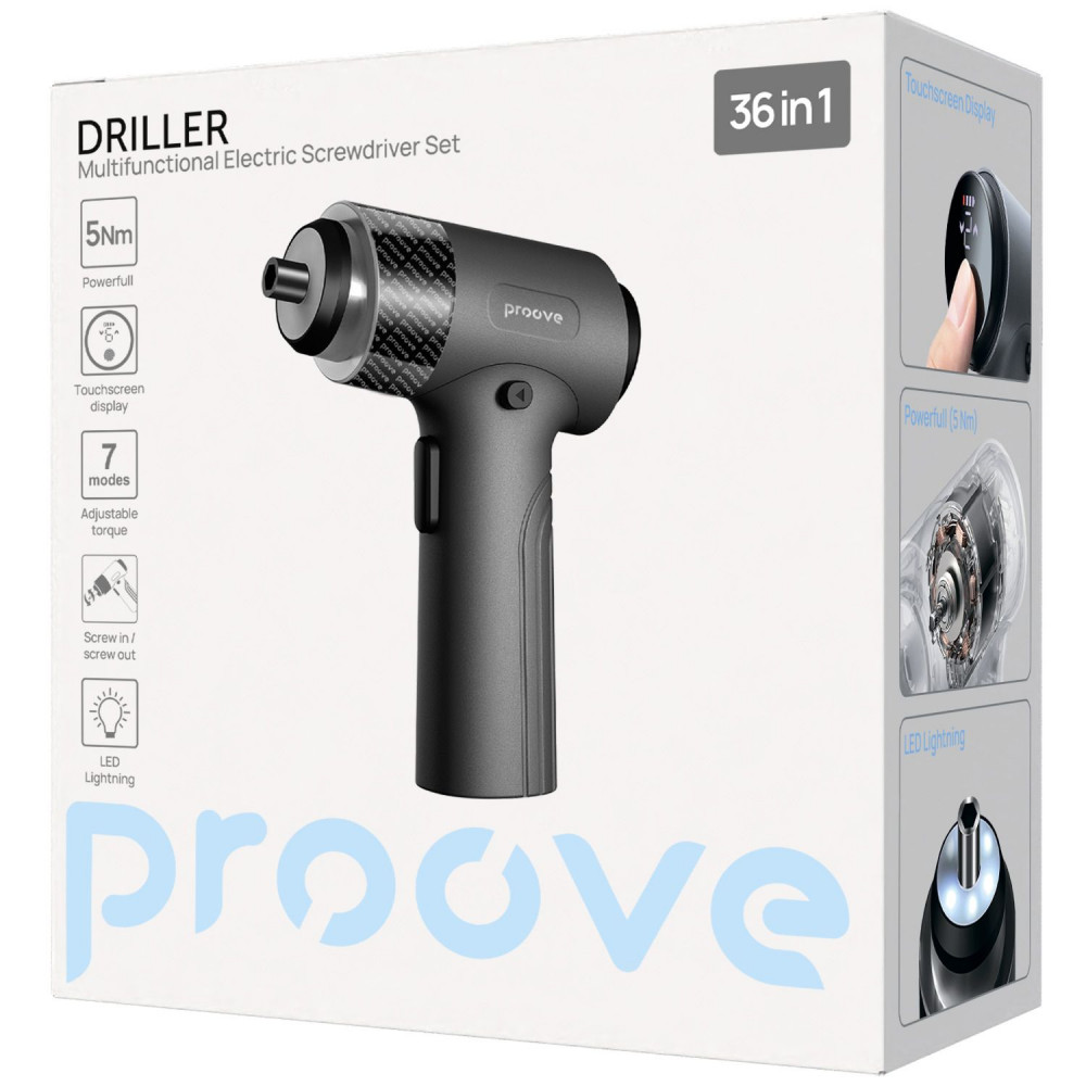Багатофункціональний набір електричних викруток Proove Driller 36in1 — Придбати в Україні - фото 1
