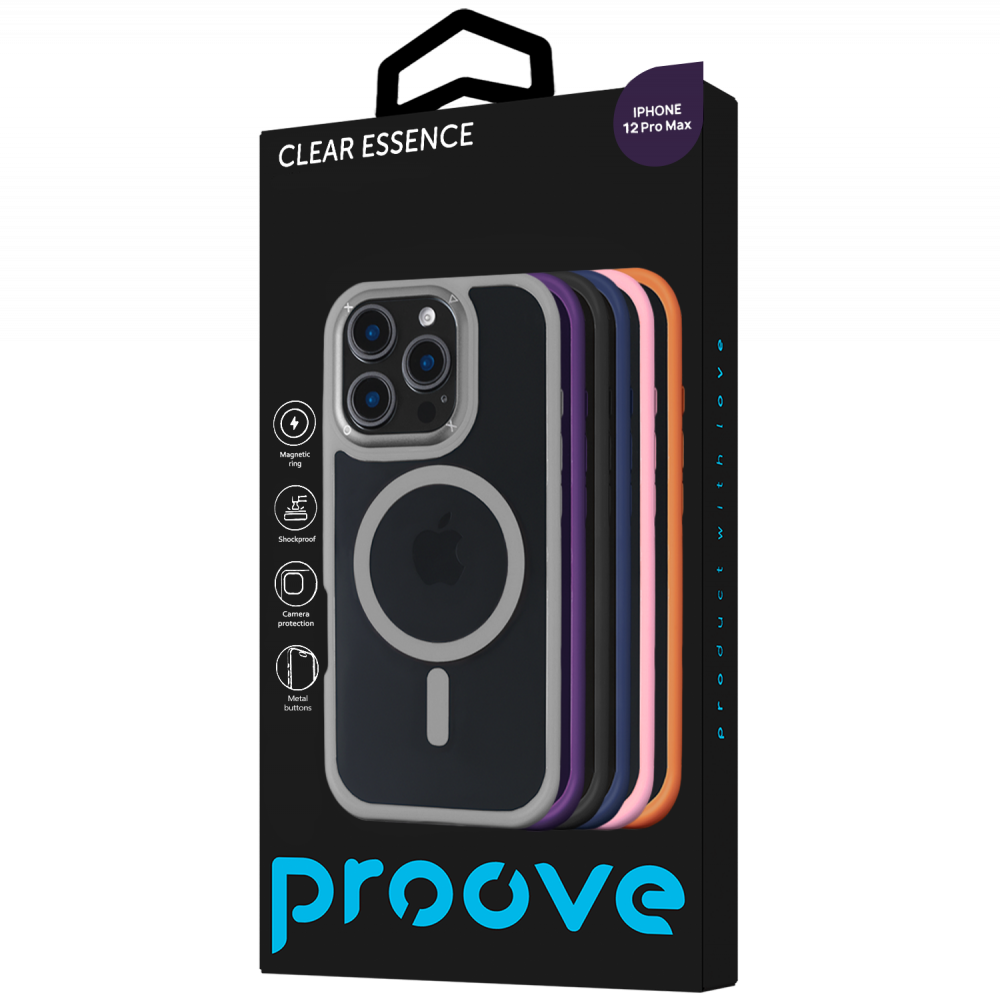 Чехол Proove Clear Essence Case with Magnetic Ring iPhone 12 Pro Max - фото 1