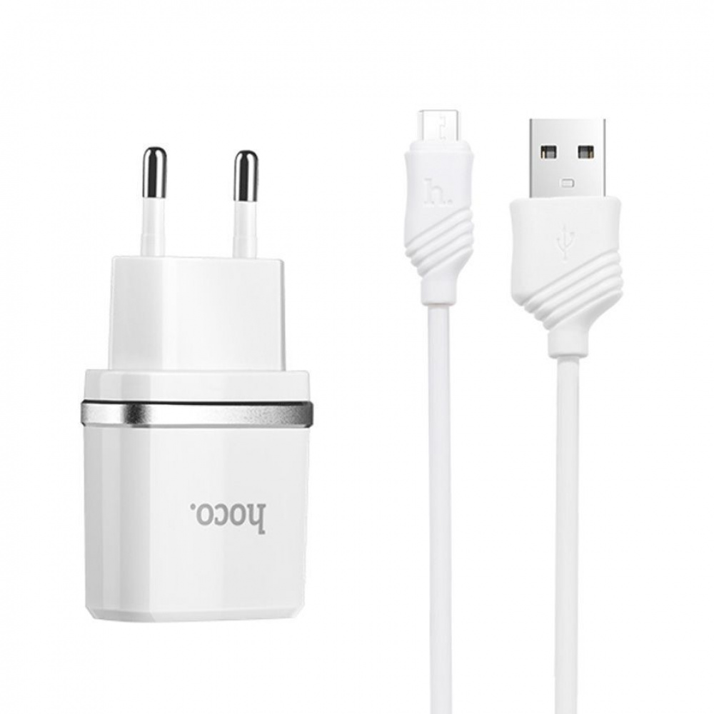 СЗУ Hoco C11 Charger + Cable (Micro) 1.0A 1USB
