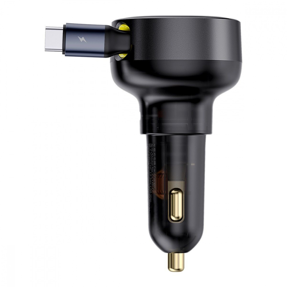 АЗУ Baseus Enjoyment Pro Car Charger C+Retractable Type-C Cable 60W - фото 5