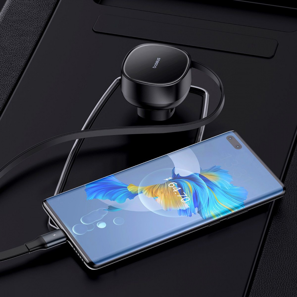 АЗП Baseus Enjoyment Pro Car Charger Type-C + Retractable Type-C Cable 60W — Придбати в Україні - фото 6