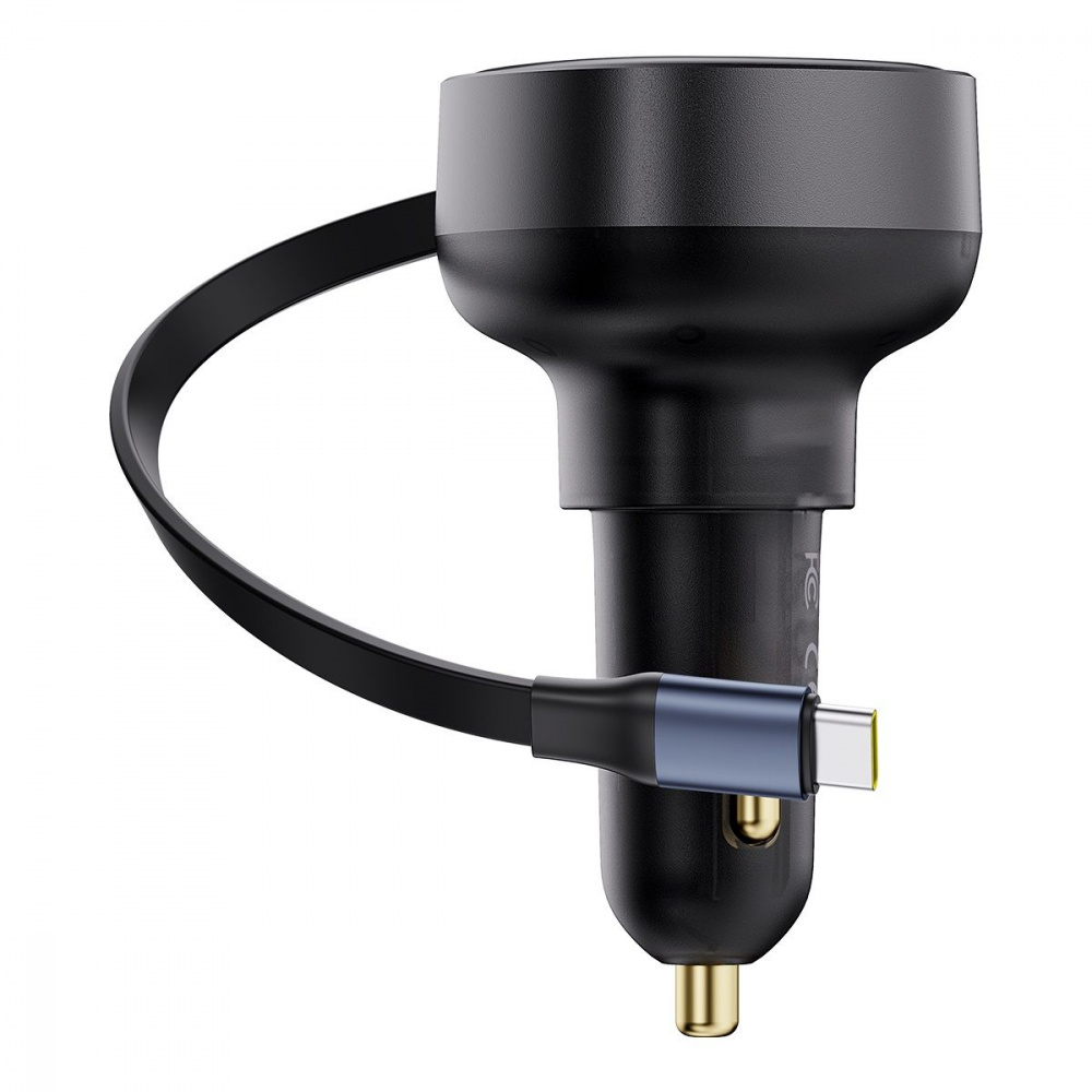 АЗУ Baseus Enjoyment Pro Car Charger C+Retractable Type-C Cable 60W