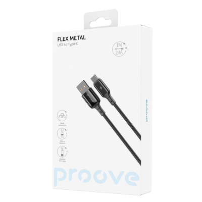 Купить Кабель Proove Flex Metal USB to Type-C 3A (1m) 50503 - Ncase