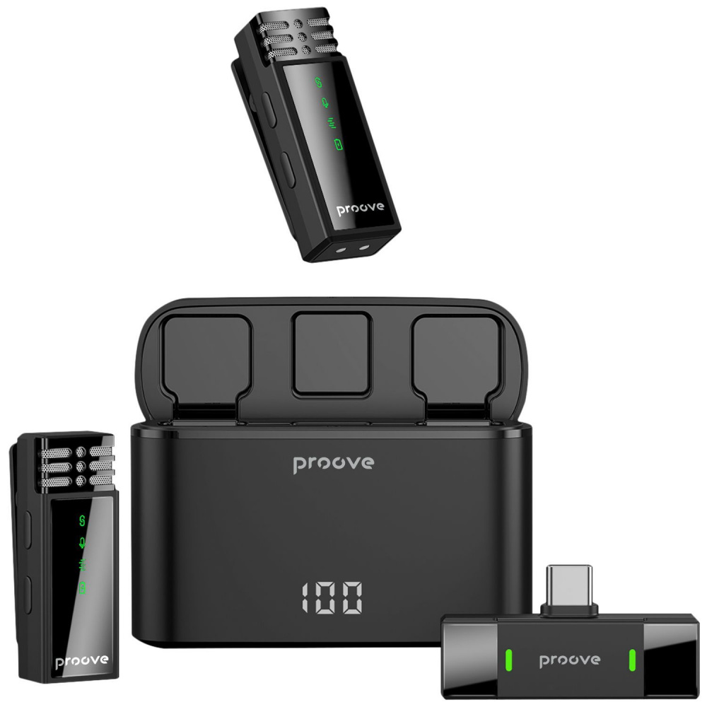 Бездротовий петличний мікрофон Proove Record Type-C — Придбати в Україні - фото 3