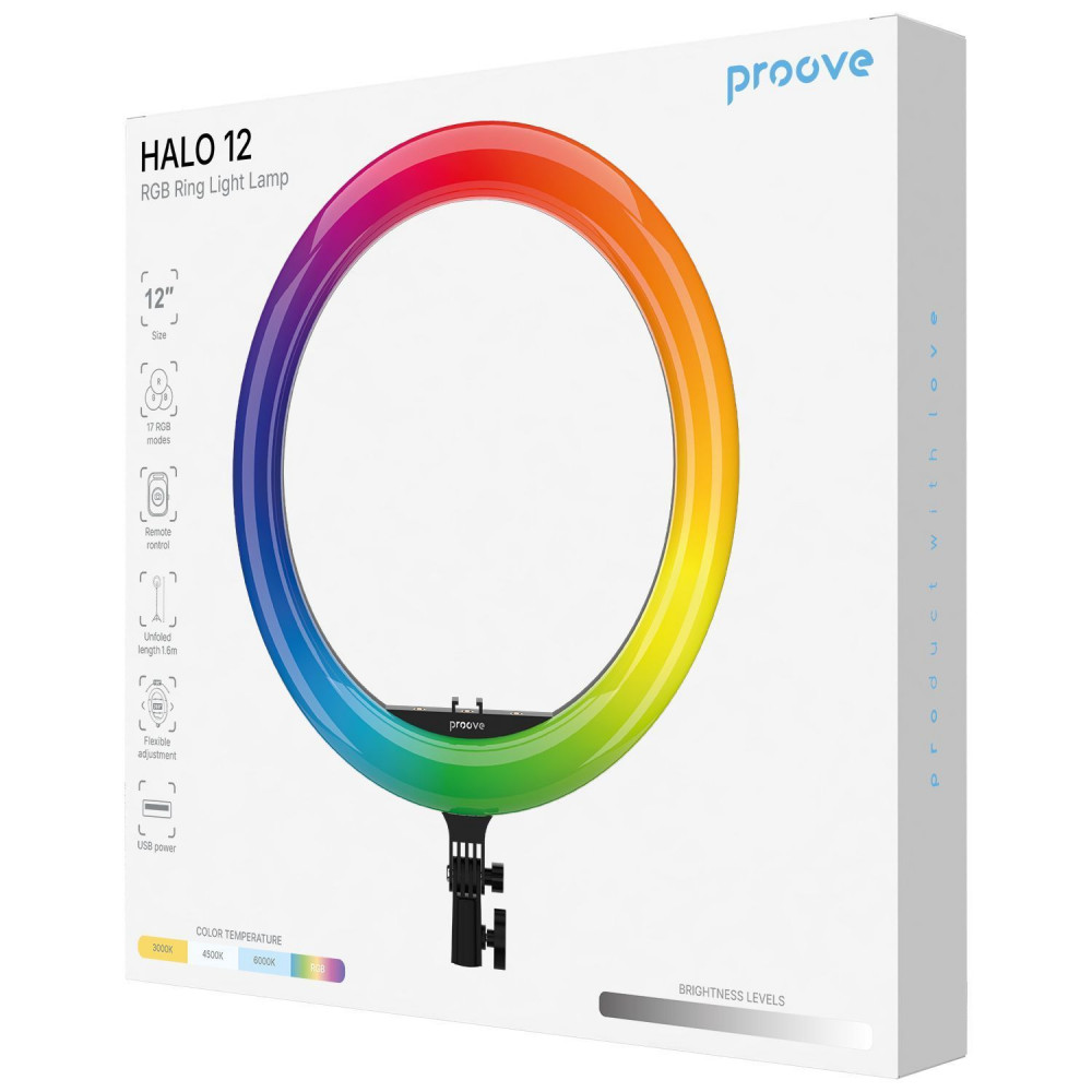 Кільцева світлодіодна RGB лампа Proove Halo (12inch) — Придбати в Україні - фото 1