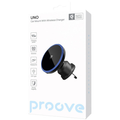 Купить Автодержатель с Беспроводным ЗУ Proove UNO 15W 64743 - Ncase