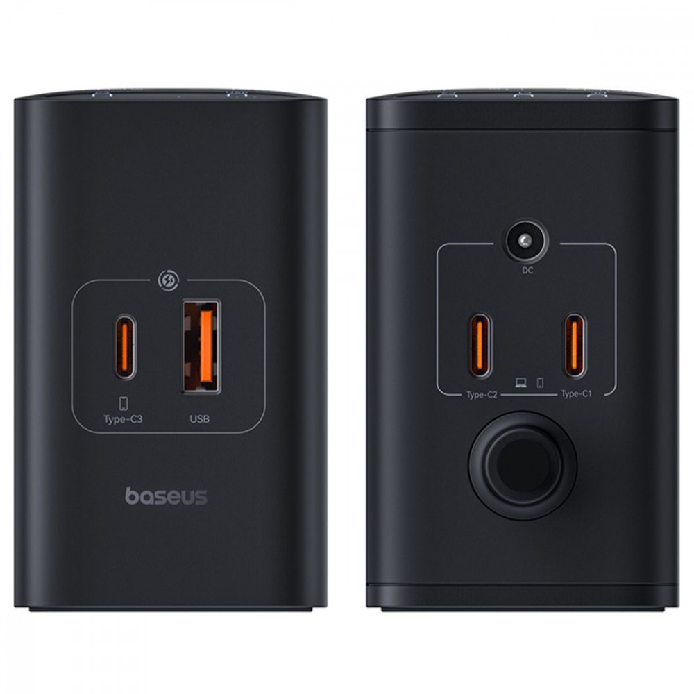 МЗП Baseus Digital GaN Intelligent Desktop Fast Charger 240W (3xType+C+USB+DC) (With Cable DC to DC black на малюнкі №8